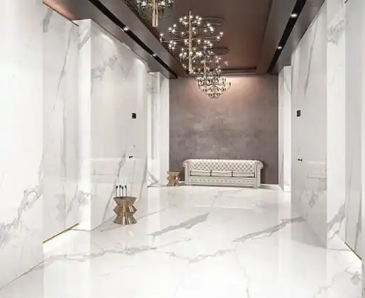 Statuario marble interior application